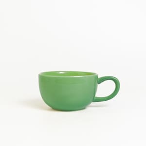 Anpassad keramisk mugg för husdjur Personlig handgjord hundmugg Anpassad färg Gåva för husdjursälskare Specialkaffemugg för katt Handmålad Tittut-espressomugg Green