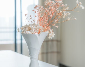 Handmade White Indoor planter, Sleek Modern Flower Vessel, Artistic Home Decor Accent, Thanksgiving Gifts Birthday Gifts