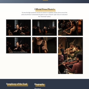 Peut inclure: Un site web pour une violoniste nomm&eacute;e Seraphina Novak. Le site web pr&eacute;sente une biographie, une table des mati&egrave;res pour son livre "Symphonie de l'&acirc;me" et une galerie de photos de presse.