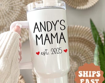 Mama Tumbler New Mom Gift Tumbler With Name First Time Momma Presents New Parent Gift Mothers Day Gift Tumbler for 1st Mother Gift for Mom