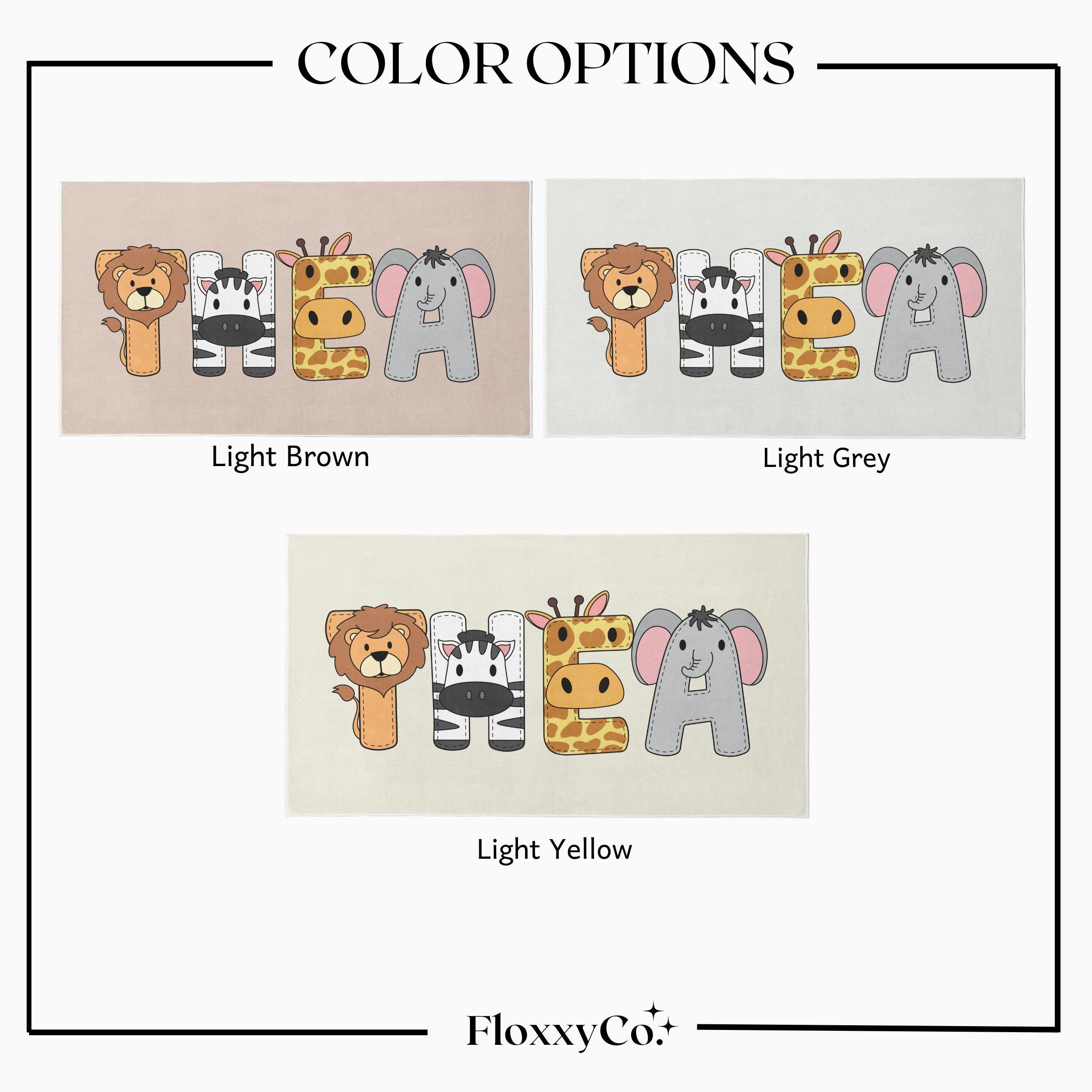 Safari Animal Beach Towel for Kids Personalized Name Towel  Zoo Theme Towel Jungle Birthday Gift Kids Pool Towel Lion Zebra Giraffe Elephant