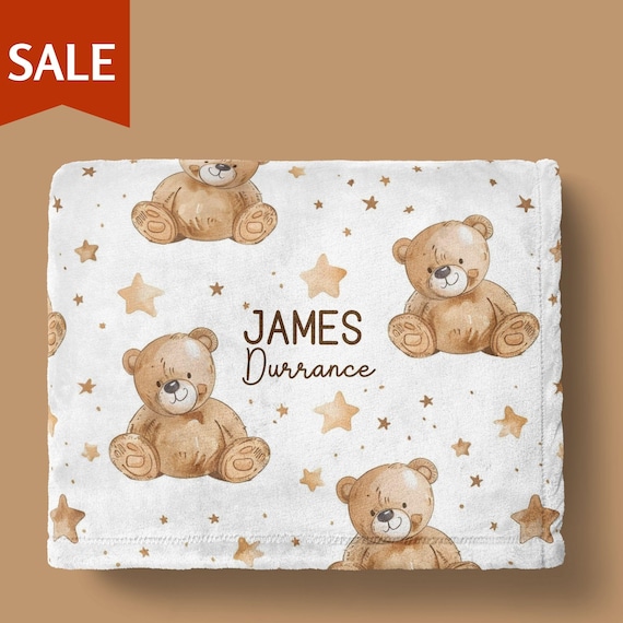 Baby Blanket Personalized Teddy Bear Blanket Teddy Bear Baby Shower Gift Teddy Hospital Receiving Blanket Girl Baby Blanket Boy With Name