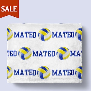 Volleyball Blanket with Player&#39;s Name Volleyball Blanket Gift for Volleyball Player End of Year Gift Birthday Gift Volleyball Team Blanket