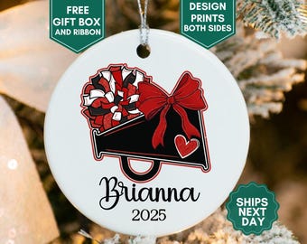 Personalized Cheerleader Ornament Cheerleading Christmas Ornament Cheerleader Team Ornament Cheer Coach Gift Cheerleader Gift