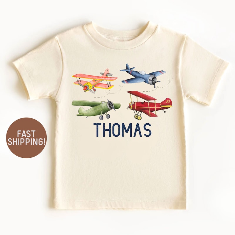 Take Flight Airplane Printed Sleeveless Boys Bubble