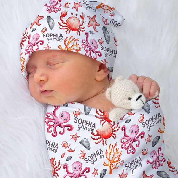 Bubbly Sailboats Swaddle Blanket - Pink main image 1
