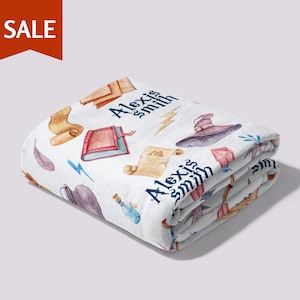 Wizard Magic Blanket With Name Wizard Baby Blanket Baby Shower Gift Wizard Nursery  Blanket Magic BlanketKid Newborn Photo Prop Baby Gift