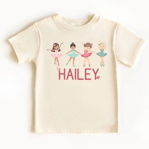 Personalized Ballet Name Toddler Shirt Girl Ballet Kid Gift Dancer Lover Kids Shirt Gift for Girl Toddler Ballerina Shirt Kid Dance Tee
