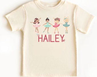 Personalized Ballet Toddler Shirt: Ballerina Kid's Gift