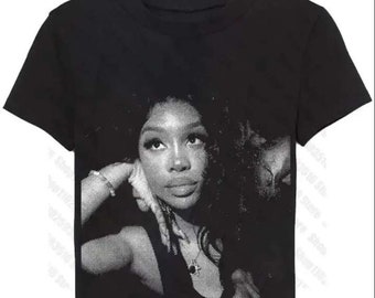 vintage SZA Classic Print T-shirt pour femme sans manches Pullover Hipsters Hip Hop Streetwear Y2K Vêtements Sweat, SZA Classic Print Femme