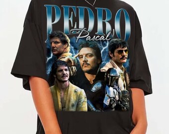 T-shirt vintage Pedro Pascal rétro des années 90, cadeau pour les fans de Narco Pedro Pascal, sweat-shirt couleurs confort, cadeau pour les fans, hommage à Pedro Pascal