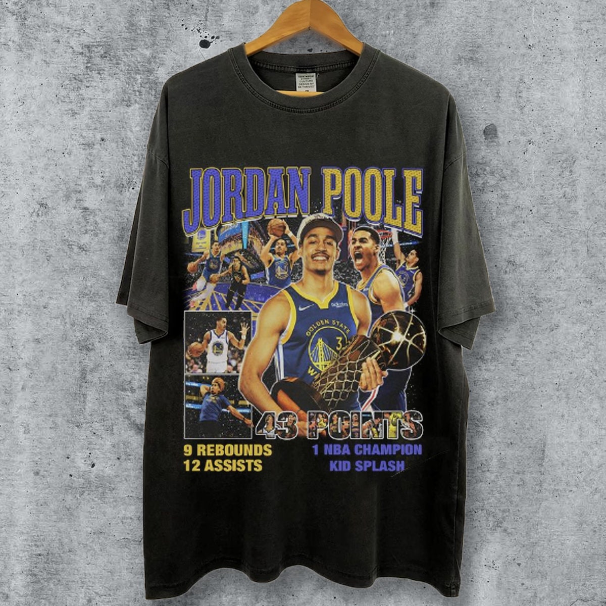 Jordan Poole Vintage 90s Style Basketball Shirt - Jolly Family Gifts