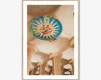 Park Güell Barcelona Print: Antoni Gaudí Mosaic Art (Digital Download)