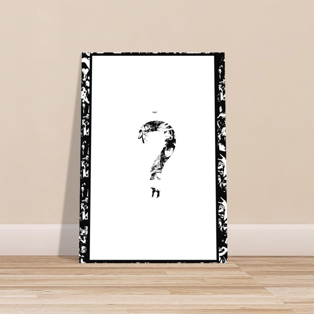 Question Mark Poster, Xxxtentacion, Premium Poster, High Quality, Clean Artwork, Extended, No
