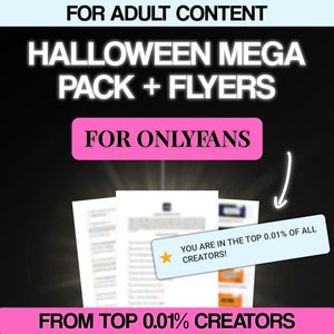 OnlyFans Halloween Mega Pack / Tip Campaigns for OnlyFans Flyers for onlyfans campaigns on Onlyfans tip campaign Templates for onlyfans