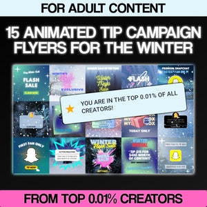 15 ANIMATED OnlyFans Tip Campaign Flyers for the Winter / flyers for OnlyFans tip ideas for onlyfans campaigns on Onlyfans tip campaigns