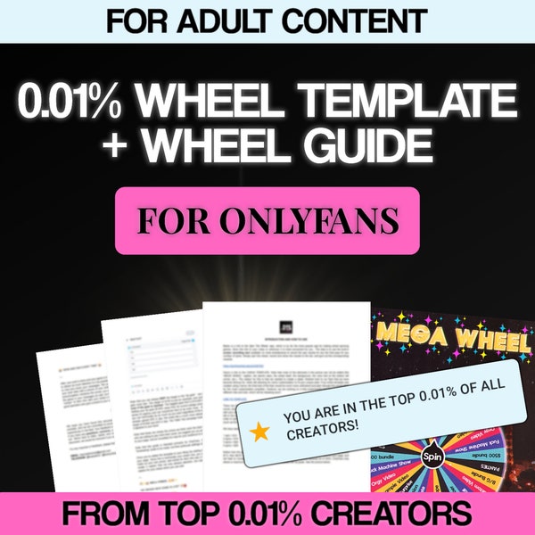 Wheel Spin Game Template for OnlyFans used by the TOP 0.01% / Wheel Game / Wheel Template / Spin the Wheel for OnlyFans