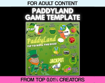 Animated PaddyLand Game Templates for OnlyFans used by the TOP 0.01% / OF Game / Game Template / Tip Games for OnlyFans / Candy Land Game