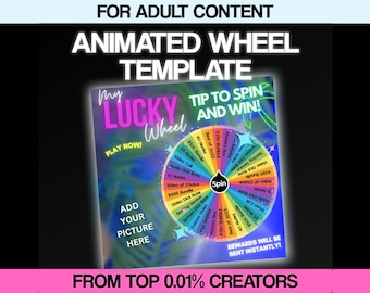 Animated Wheel Spin Game Template for OnlyFans used by the TOP 0.01% / Wheel Game / Wheel Template / Spin the Wheel for OnlyFans