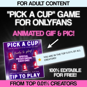 Pick a Cup Game for OnlyFans / OnlyFans Game Games for OnlyFans Fansly