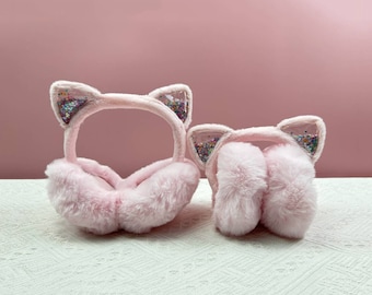 Girls Earmuffs-Children's Earmuffs-Star Earmuffs-Unicorn Earmuffs-Cat Ears Earmuffs-Cute Earmuffs-Colorful Earmuffs-Birthday Gifts