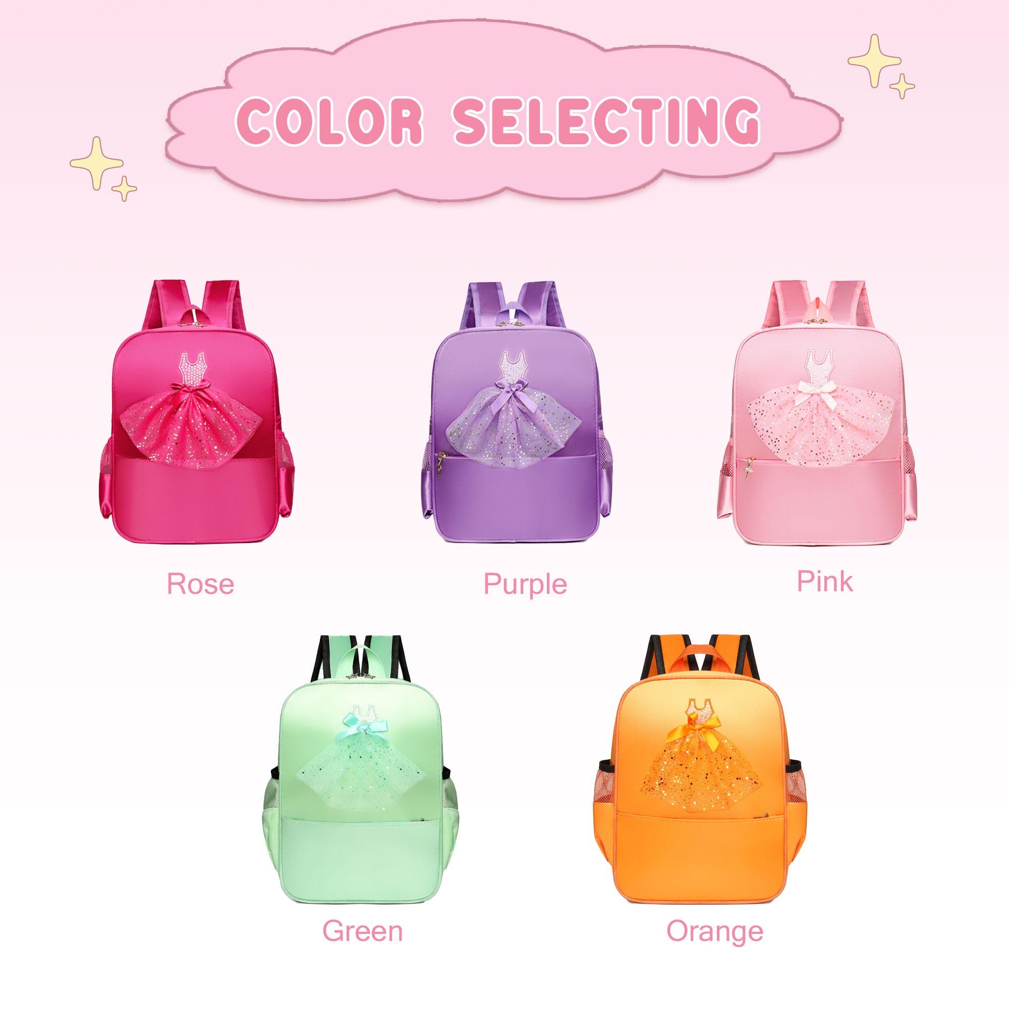 Ballet Dance Backpack, Princess Dress School Bags, Cute Ballet Daypack
