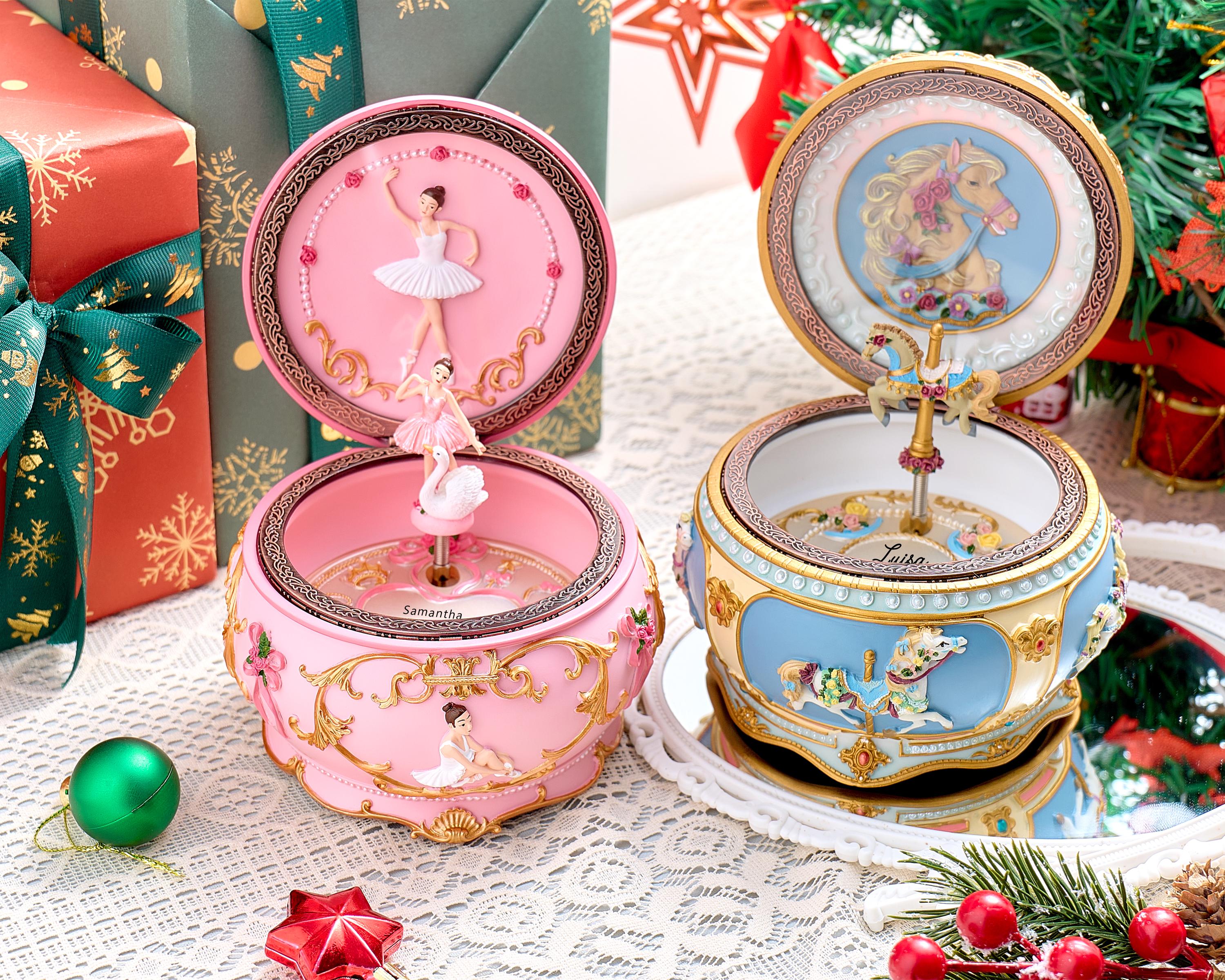Personalized Music Box With LED Lights, Custom Ballet Girl Music