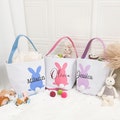 Custom Easter Basket, Embroidered Name, Personalized Bunny Easter Basket, Easter Gifts for Boys Girls, Toy Organizer Rabbit Basket,Kids Gift