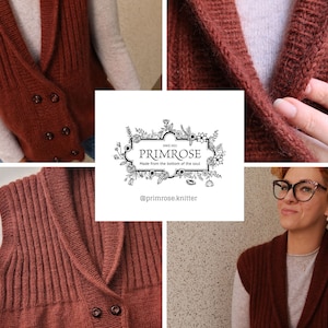 Knitting Pattern Dana Vest - PL, pattern instructions recipe pdf woolen vest Primrose.knitter
