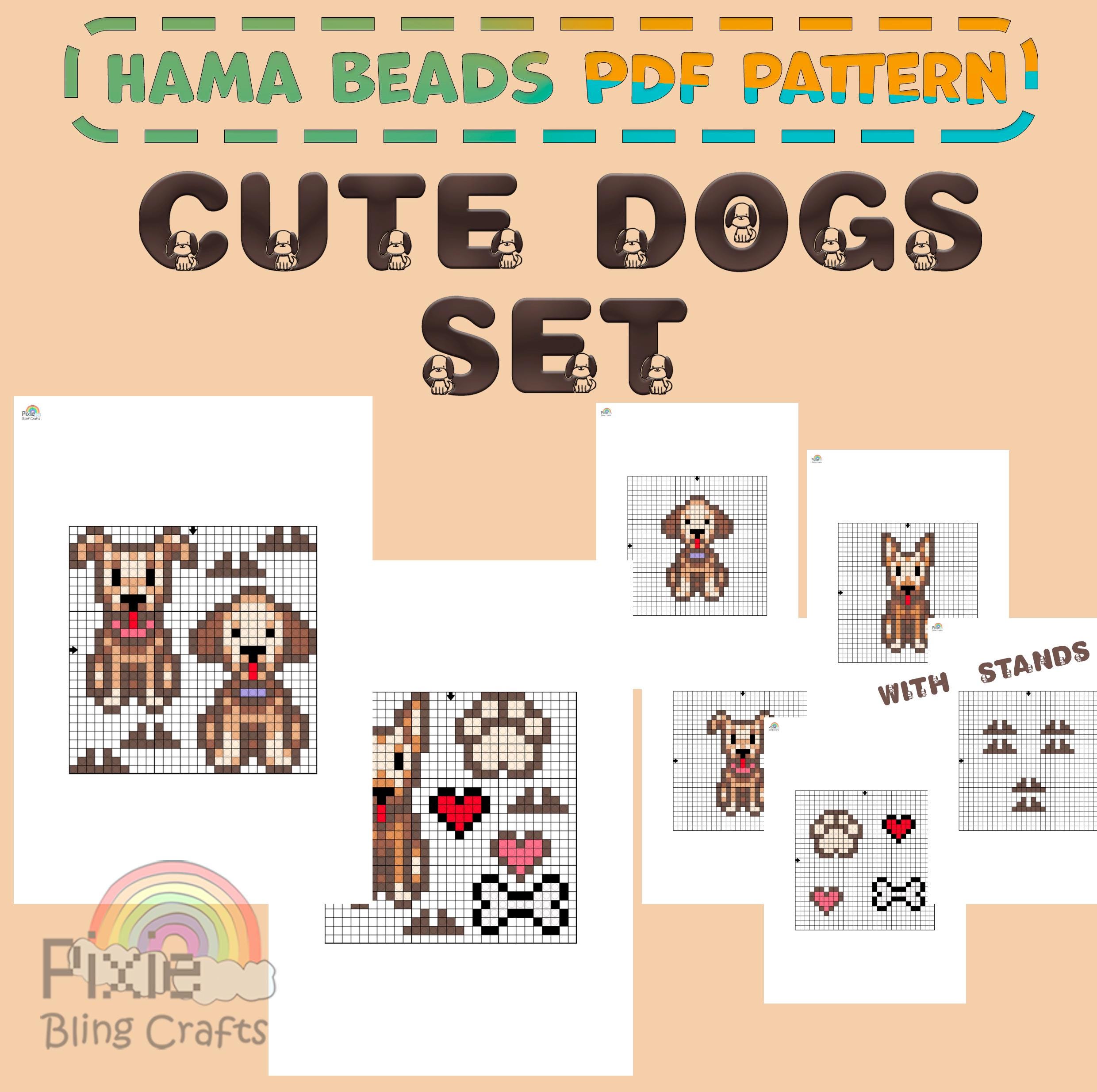 Dog Perler Bead Pattern Set – Hama Beads, Kids Crafts (PDF Pattern - Etsy