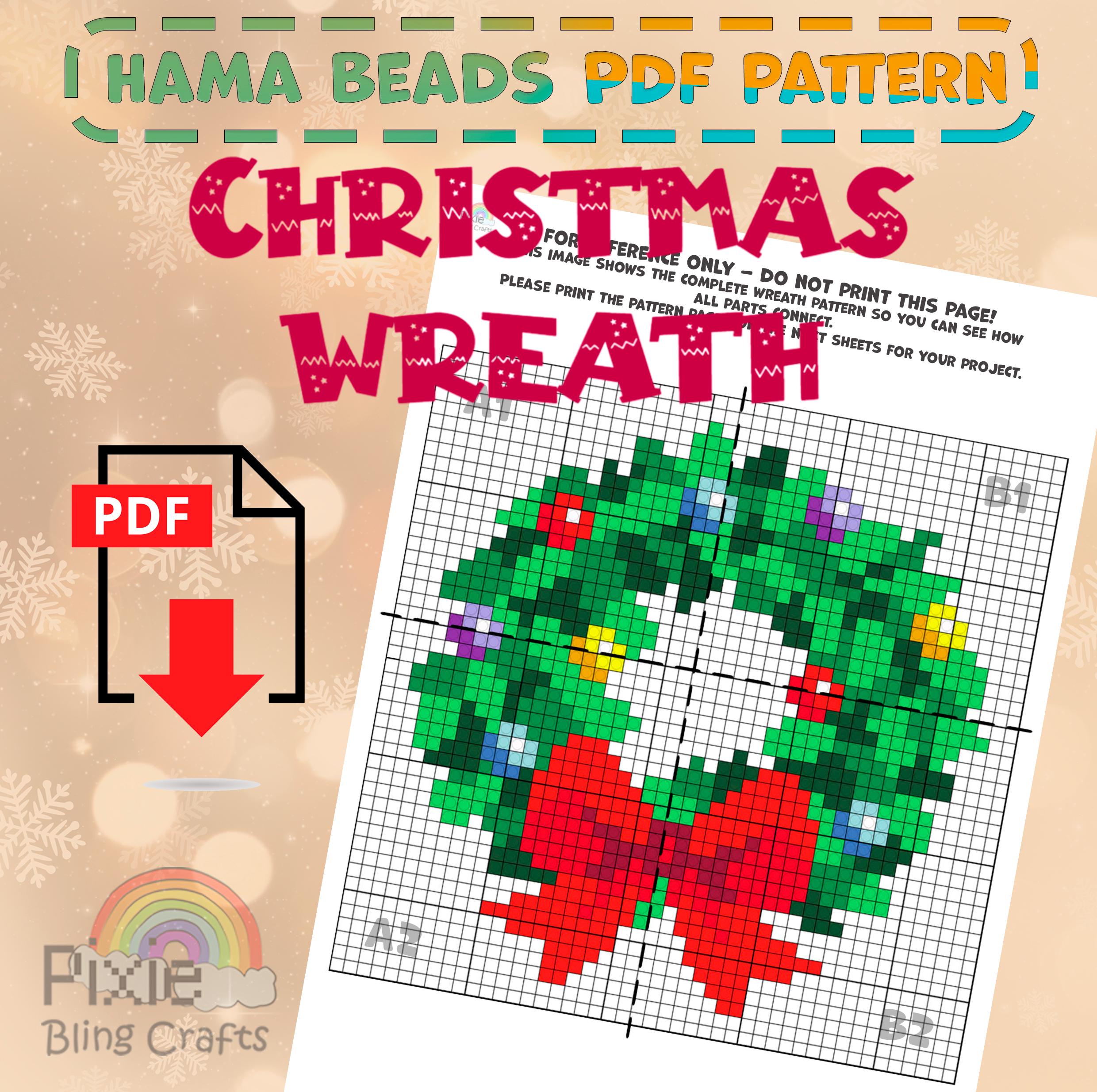 クリスマス hama Christmas Wreath New Year 2026 Hama Fuse Beads Patterns Set
