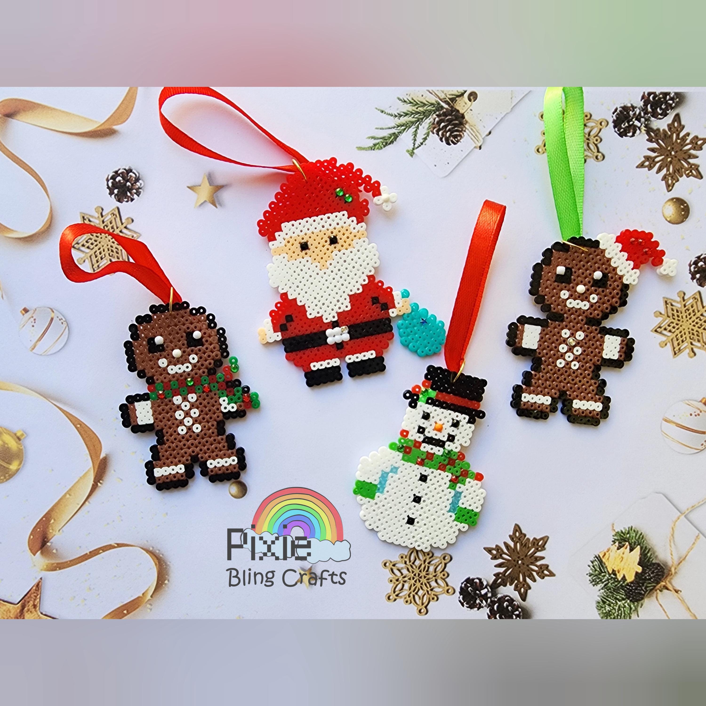Hama Perler Beads Christmas New Year 2025 Snowman Santa