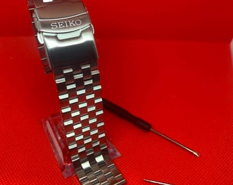 SEIKO Watch Bracelet de 20 mm avec cosses droites, robustesse