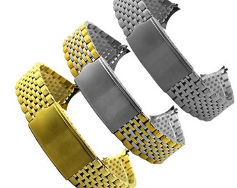 18mm 19mm bracelet Strap For OMEGA seamaster bead of rice Watchband Stainless Steel Bracelet  Wristband