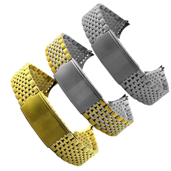 18mm 19mm bracelet Strap For OMEGA seamaster bead of rice Watchband Stainless Steel Bracelet  Wristband