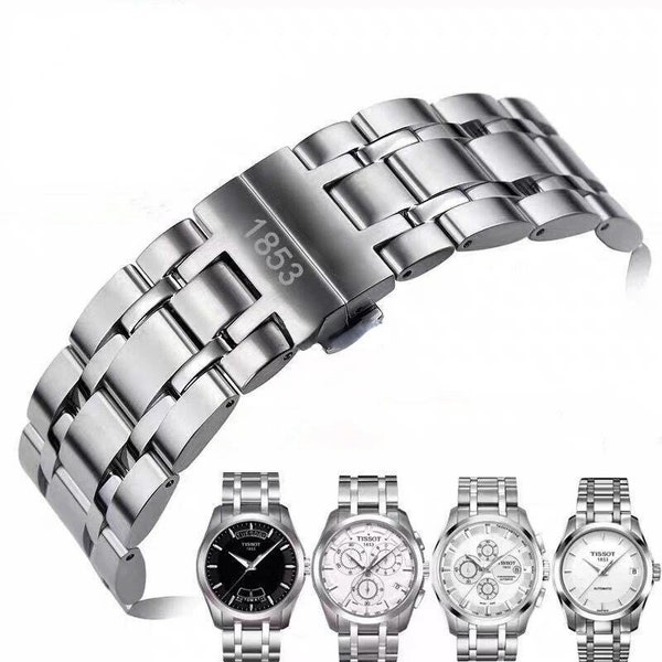 1853 T035 T035627 T035617 T035407A T035410A  stainless steel bracelet strap for TISSOT COUTURIER Quartz and  automatic watches 18 22 23 24mm