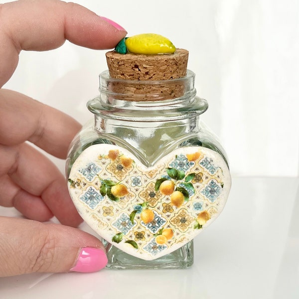Barattoli Porta Spezie in vetro stile siciliano artigianali e di alta qualità un regalo perfetto per gli amanti della cucina