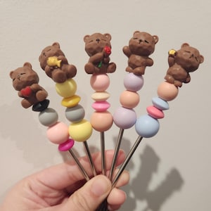 Amigurumi sticks, sewing sticks, cute bears