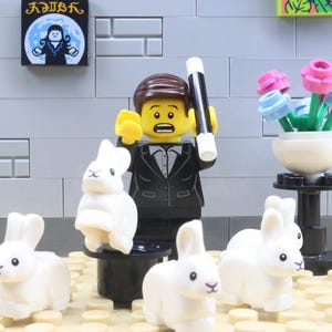 Magier Party einladen Animierte digitale E-Card - Personalisierte Lego Minifigur Party einladen