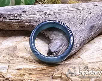 BLUE JADEITE JADE &gt;&gt; Guatemalan Jade Ring &gt;&gt; Size 10.75 &gt;&gt; Full Band
