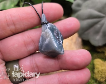 Princesa Jadeite Jade Freeform Pendant >> Untreated Guatemalan Jade >> Handmade Pendant