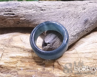 BLUE JADEITE JADE &gt;&gt; Guatemalan Jade Ring &gt;&gt; Size 5.75 &gt;&gt; Full Band