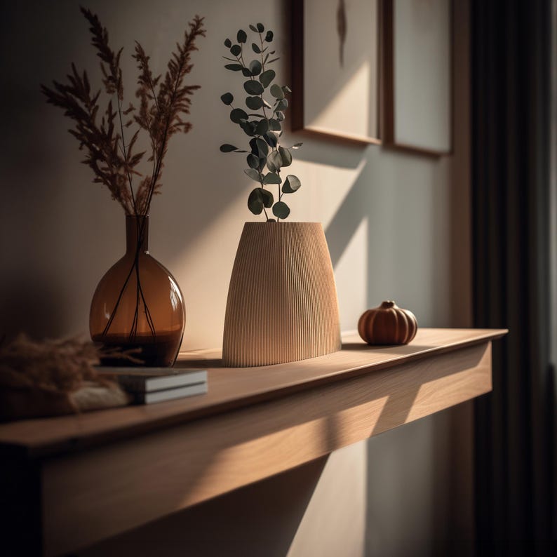 NARA Vase - Japandi, Scandinavian Decor, Eco-Friendly, 3D Printed image 3