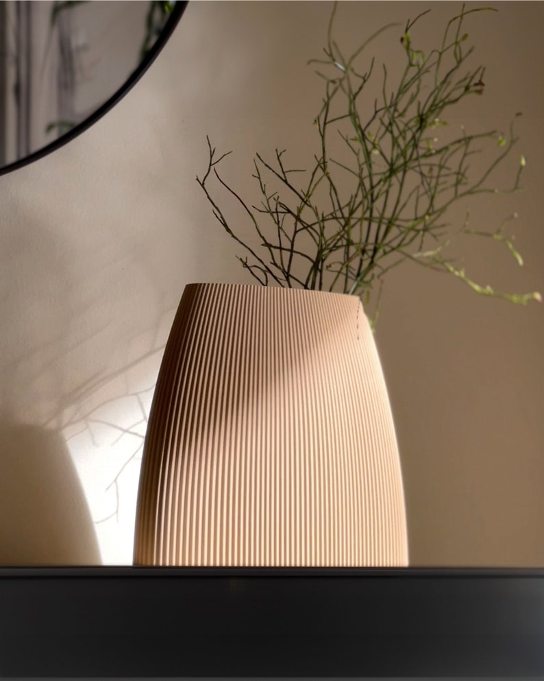 NARA Vase - Japandi, Scandinavian Decor, Eco-Friendly, 3D Printed image 1