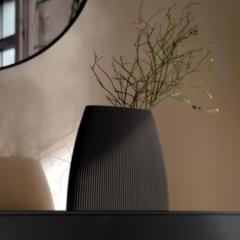 NARA Vase - Japandi, Scandinavian Decor, Eco-Friendly, 3D Printed image 4