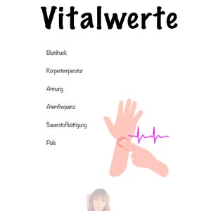 Learning sheet vital signs