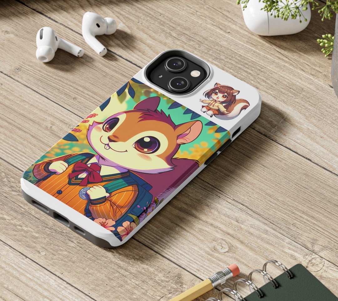 Cute Back to School Squirrel Tough Phone Cases, Best Gift Anime and ...