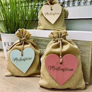 Holz Meilensteinkarten Set "Mein erstes Jahr" Baby Meilensteinkarten 12 Meilensteinkarten graviert Meilensteine auf Holz Geschenk Geburt