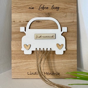 Hochzeitsgeschenk, Geldgeschenk, Holz, Auto, Brautpaar, Geschenk zur Hochzeit image 4