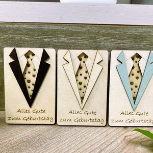 Geldgeschenk, für Männer, Gutscheinkarte, Hülle, Happy Birthday, Umschlag, Karte, Holz